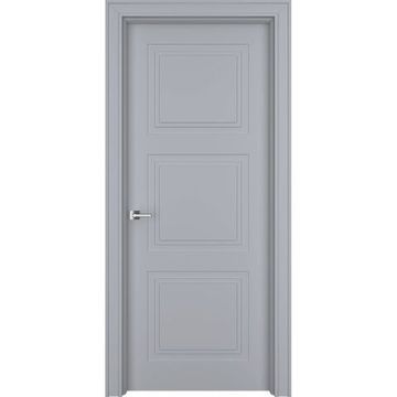 Межкомнатная дверь эмаль Ofram Паспарту 33 RAL 7047 глухая