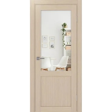 Межкомнатная дверь Турин 502.21 белёный дуб с зеркалом