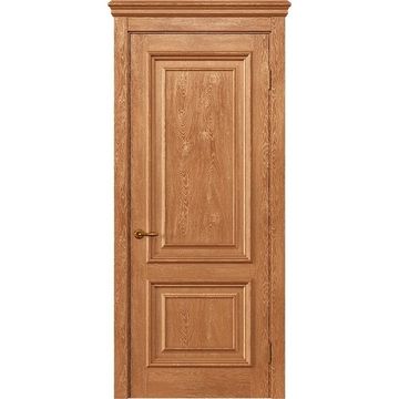 Межкомнатная дверь массив дуба Alvero Екатерина орех золотой глухая