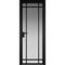 Межкомнатная алюминиевая дверь 5AG чёрная матовая RAL 9005 остеклённая