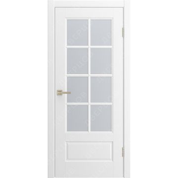 Межкомнатная дверь Аура 2 белая эмаль RAL 9016 со стеклом