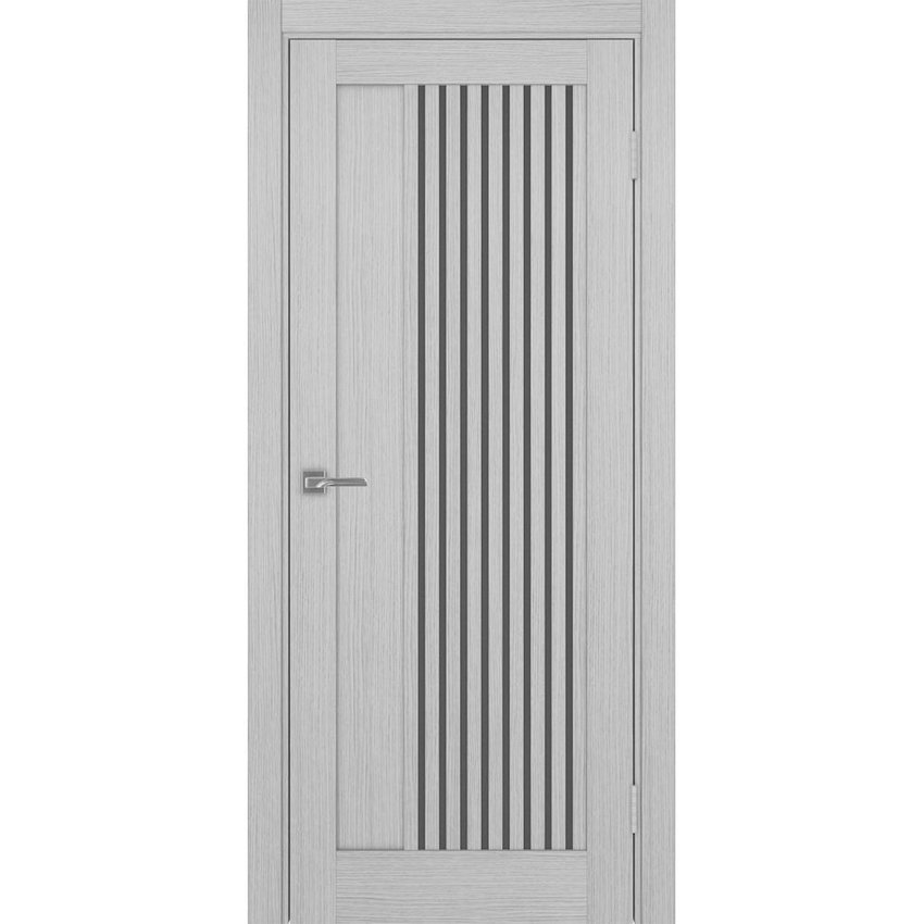 Межкомнатная дверь экошпон Турин 544.12 серый дуб остеклённая