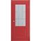 Фото двери Патриция красная эмаль RAL 3028 со стеклом