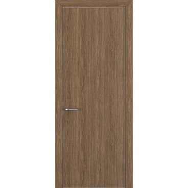 Межкомнатная дверь Квалитет К7 орех шоколад с алюминиевой кромкой