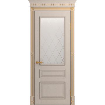 Межкомнатная дверь массив ясеня Viporte Рим прованс остеклённая