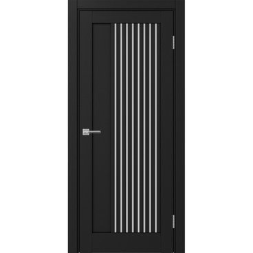 Межкомнатная дверь экошпон Турин 544.12 антрацит остеклённая