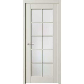 Межкомнатная дверь эмаль Классика 5 латте остеклённая