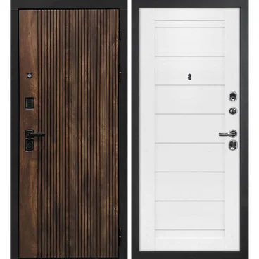 Входная дверь Лофт-1 дуб коньяк патина панель сборная