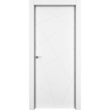 Межкомнатная дверь эмаль Ofram Гео белая глухая