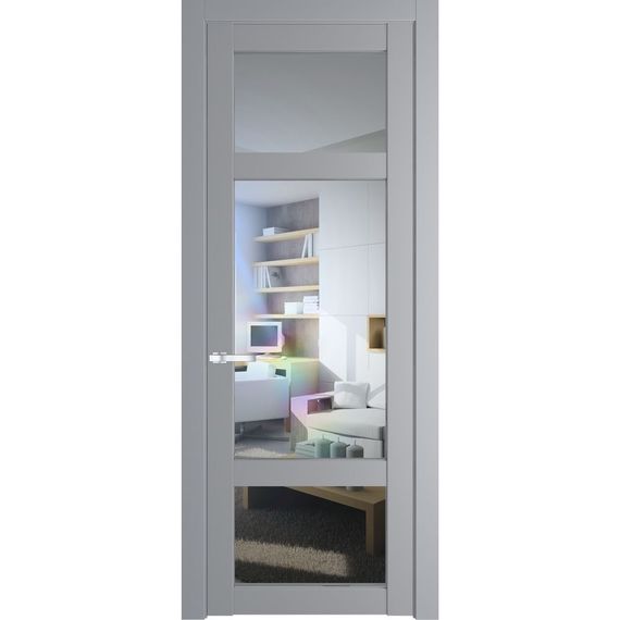 Межкомнатная дверь 1.3.2PD смоки остеклённая