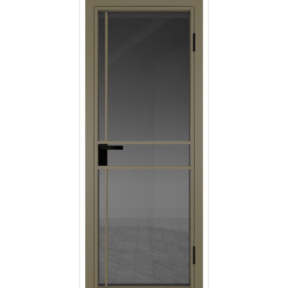 Межкомнатная дверь алюминиевая Profil Doors 9AG шампань остеклённая