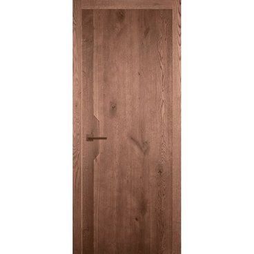 Межкомнатная дверь массив дуба Легно 5 дуб морёный глухая