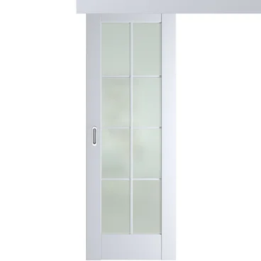 Раздвижная одностворчатая дверь Кобальт 22 аляска остеклённая