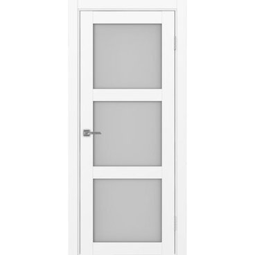 Межкомнатная дверь экошпон Турин 530.222 белый снежный остеклённая