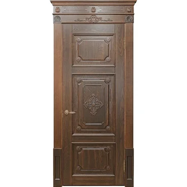 Дверь массив дуба Випорте коньяк глухая