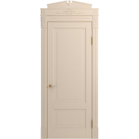 Межкомнатная дверь массив бука Viporte Бьелла ваниль глухая