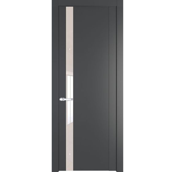 Межкомнатная дверь 1.2P графит остеклённая