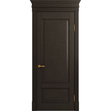 Межкомнатная дверь массив дуба Viporte Классика 1 шоколад глухая