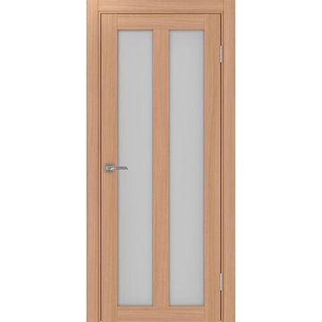 Межкомнатная дверь экошпон Турин 521.22 ясень тёмный остеклённая