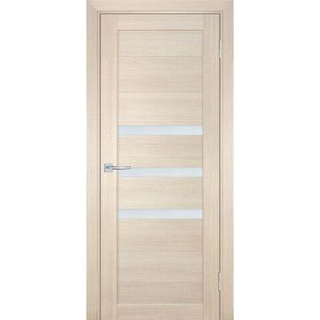 Межкомнатная дверь экошпон Мариам Техно-709 капучино стекло сатинат белый