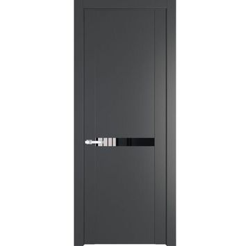 Межкомнатная дверь 1.4P графит остеклённая