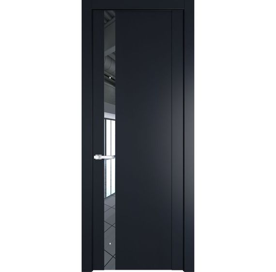 Межкомнатная дверь 1.2P нэви блу остеклённая