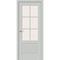 Фото межкомнатной двери эмалит Прима-13.7.0.1 grey matt остеклённая