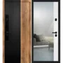 Входная дверь Орион орех пекан софт чёрный кварц панель зеркало оптима макси