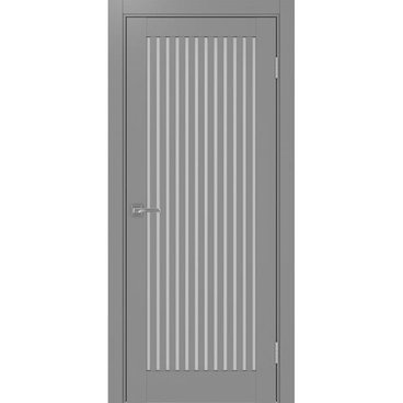 Межкомнатная дверь экошпон Турин 543.2 серый остеклённая
