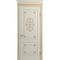 Межкомнатная дверь массив дуба Viporte Флоренция Декор белая эмаль патина золото глухая