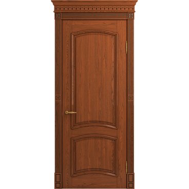 Межкомнатная дверь массив ясеня Viporte Бристоль табачный глянец глухая