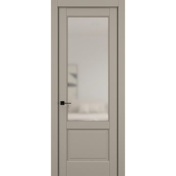 Межкомнатная дверь керамик SC 4 бежевый остеклённая