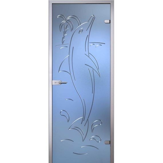 фотография стеклянной двери Акма Дельфин с алюминиевой коробкой тип Z