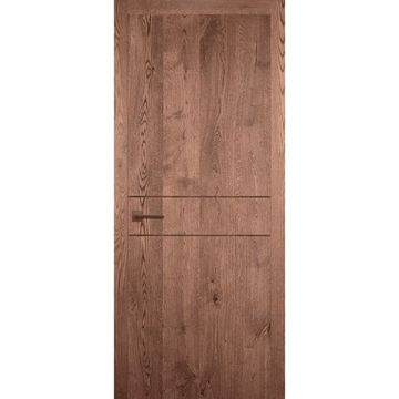 Межкомнатная дверь массив дуба Легно 8 дуб морёный глухая