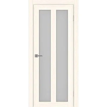 Межкомнатная дверь экошпон Турин 521.22 ясень светлый остеклённая