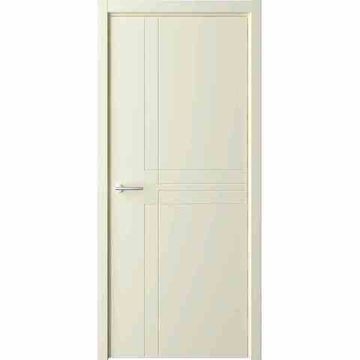 Межкомнатная дверь эмаль Геометрия 3 слоновая кость глухая