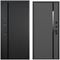 Входная дверь Пиано чёрный кварц панель пиано антрацит