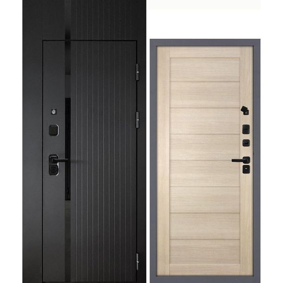 Входная дверь с фальшфрамугой Сити-1Ф панель сборная капучино